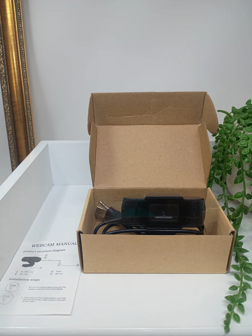 USB Webcam with Built-in Microphone - Black